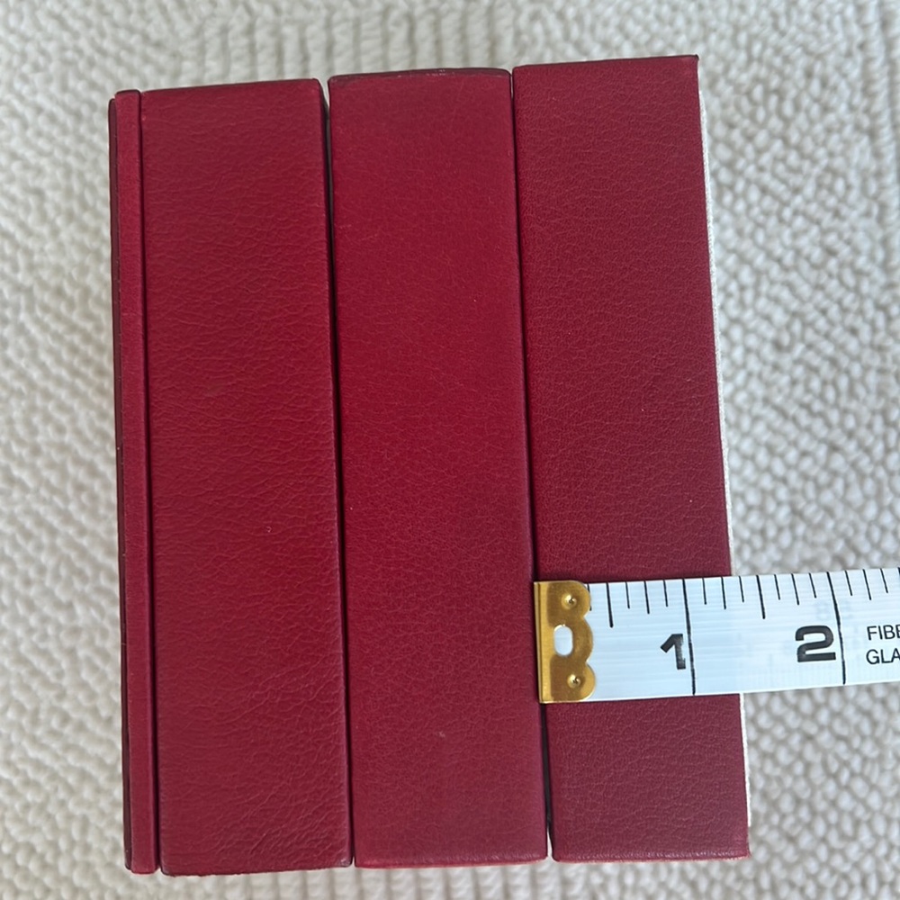 Hold Everything | Stackable Red Leather & Suede Jewelry Holder Box - Picture 7 of 8